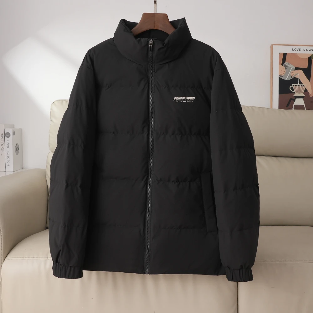 H4Y035撤柜款！立领羽绒服男冬季加厚保暖外套爸爸装宽松大码上衣