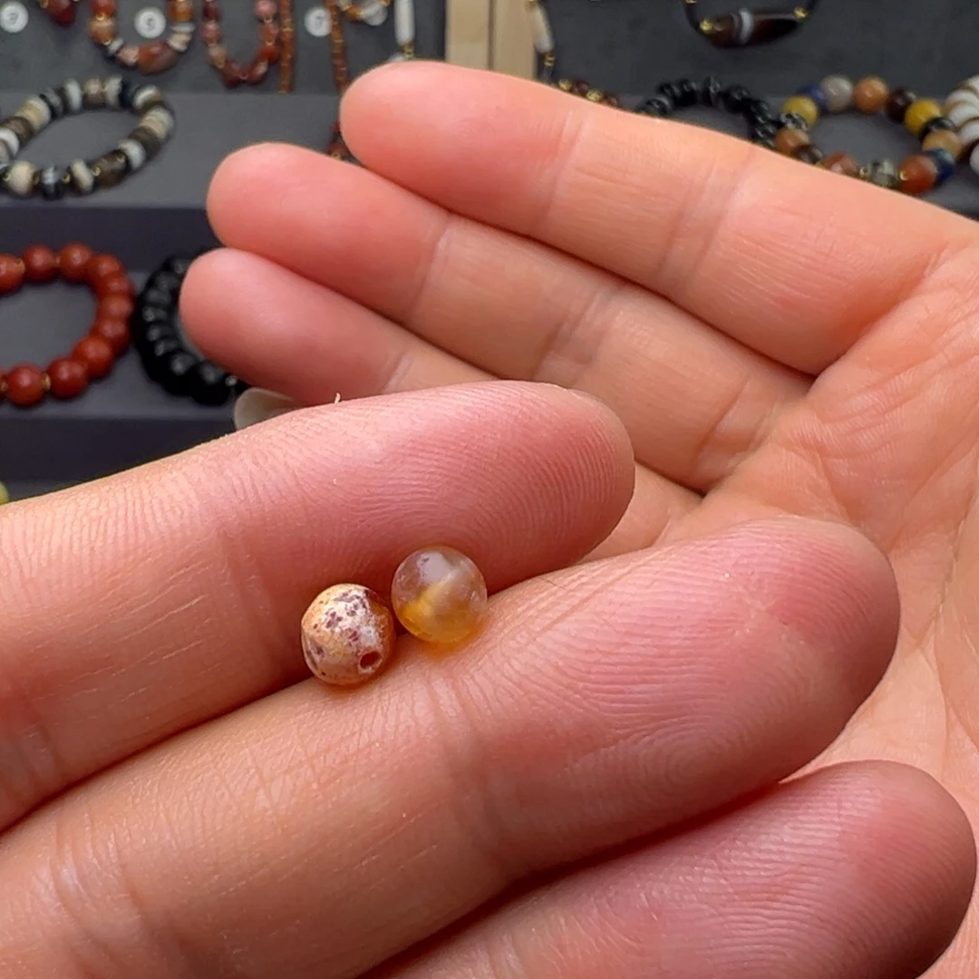 玛瑙/玉髓合金玛瑙对珠