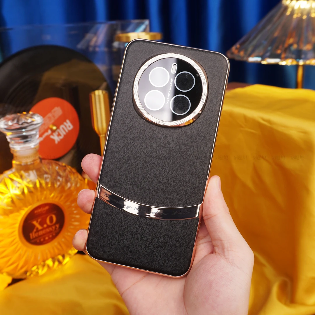 【 双拼鎏金电镀+全包镜头膜】适用荣耀Magic7/Pro皮纹手机壳防摔