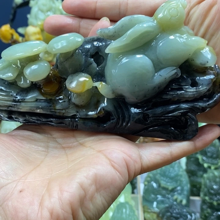 未镶嵌蛇纹石玉（覆膜）珠宝奇石阳**胜