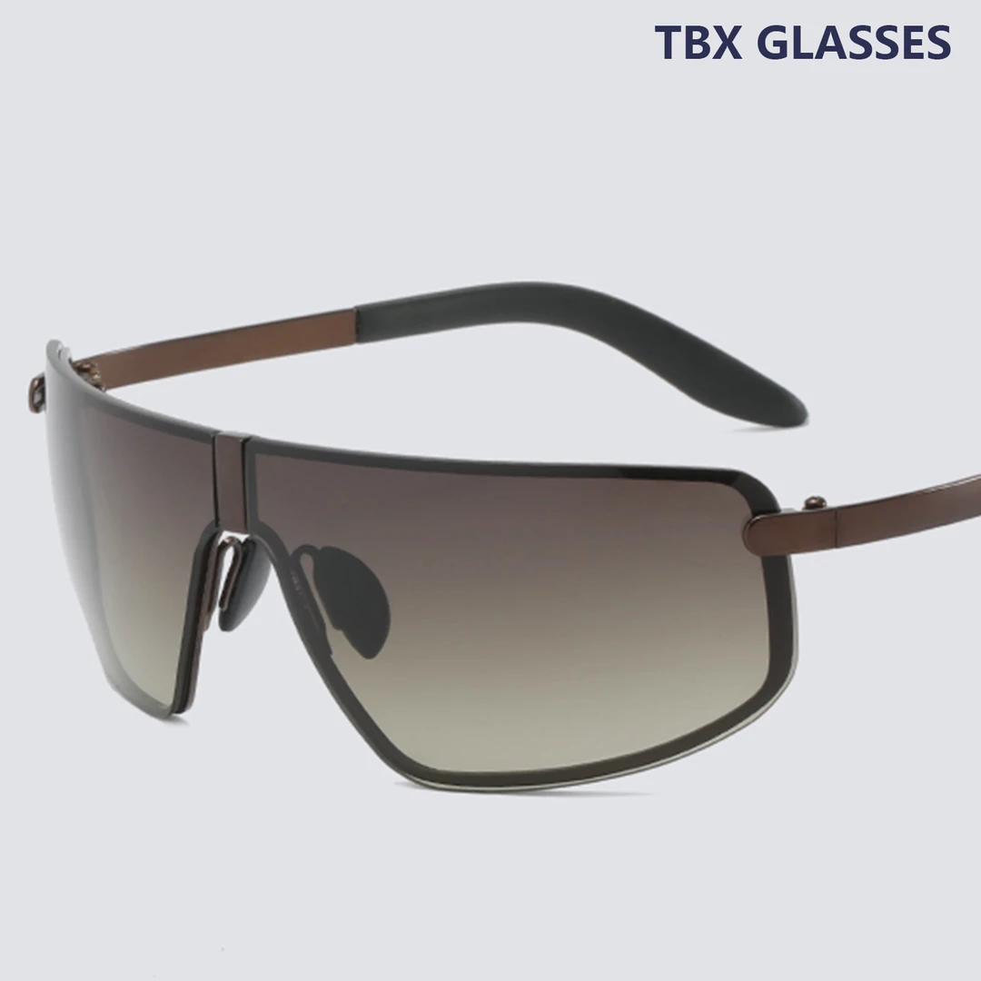 未来感弯面镜片弧形墨镜潮渐变防紫外线户外护目遮阳曲面太阳眼镜