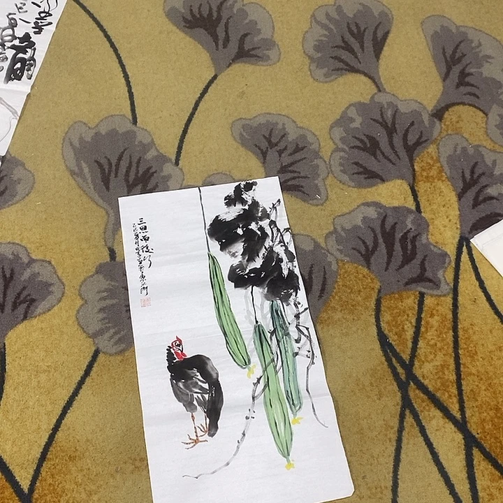 *****国画冯林芳34.68手绘画芯