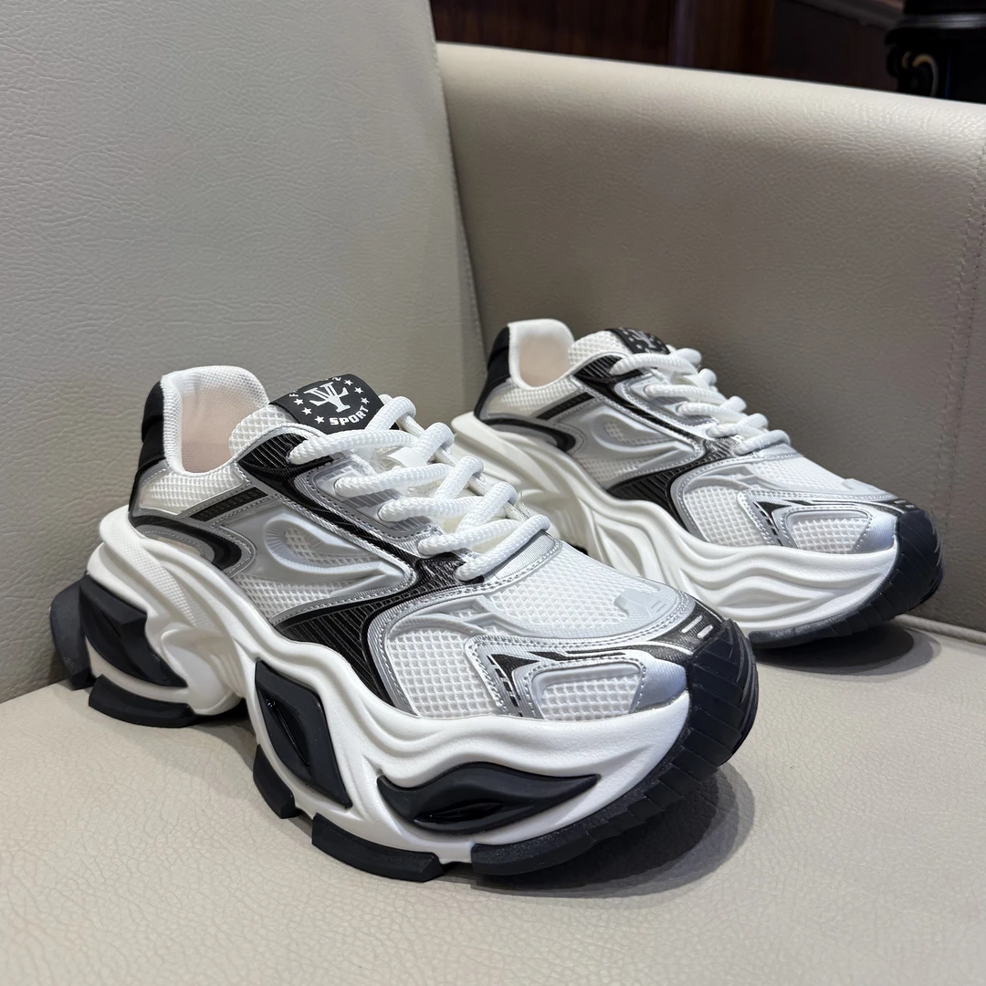 高端时尚百搭机甲风帅气老爹鞋网面透气潮男必备轻便运动休闲鞋男