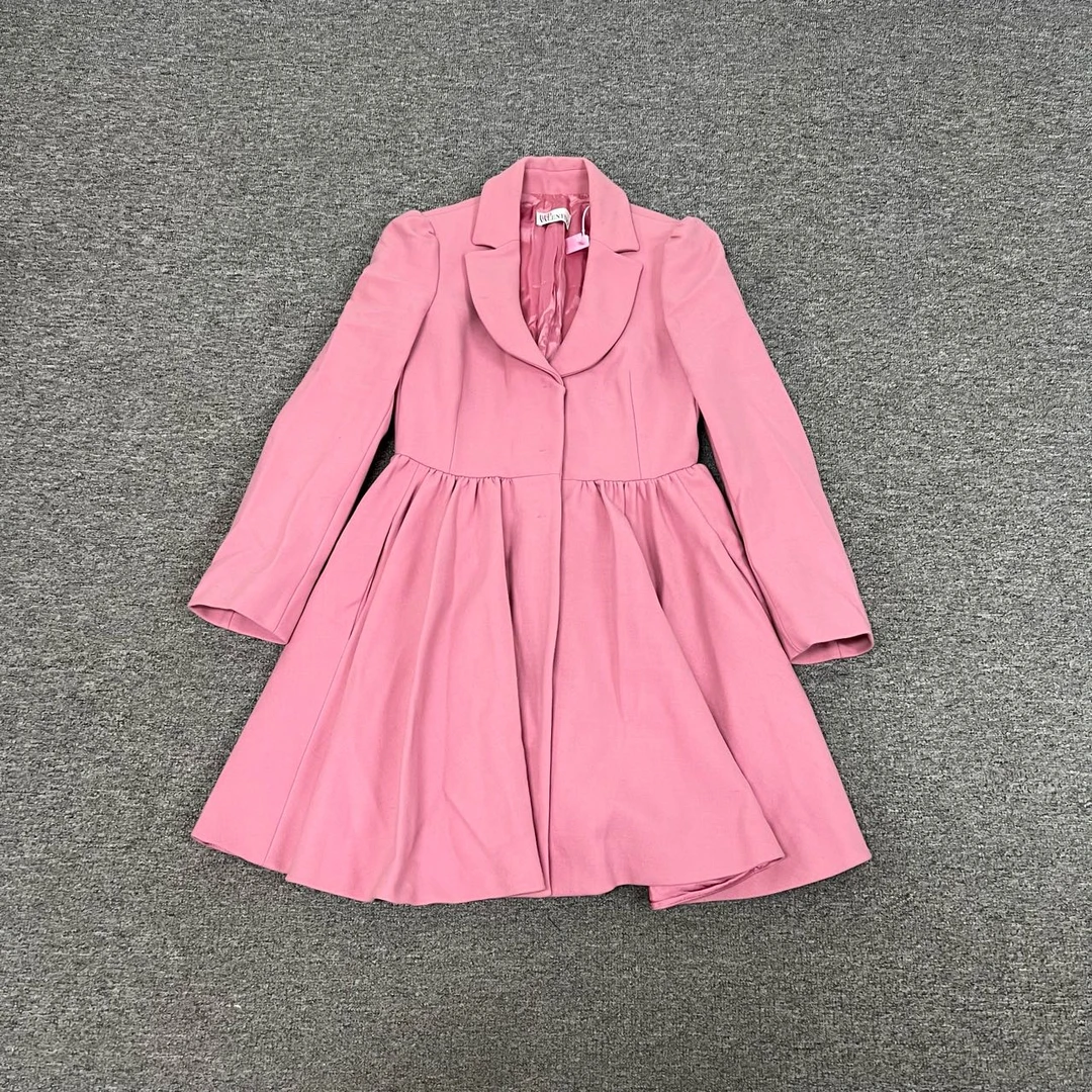 99新 Valentino/华伦天奴 华伦天奴 粉色大衣