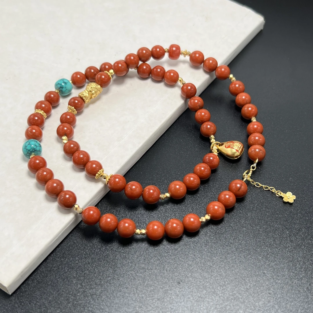 AK11 南红玛瑙项链 6-7mm