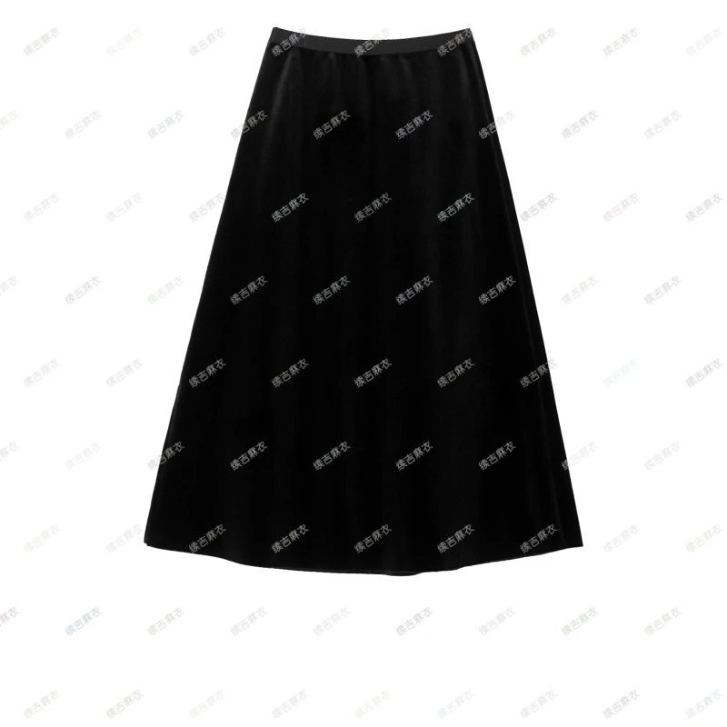 原创设计24-1661【苏堤】休闲百搭秋冬气质加厚加绒半身裙