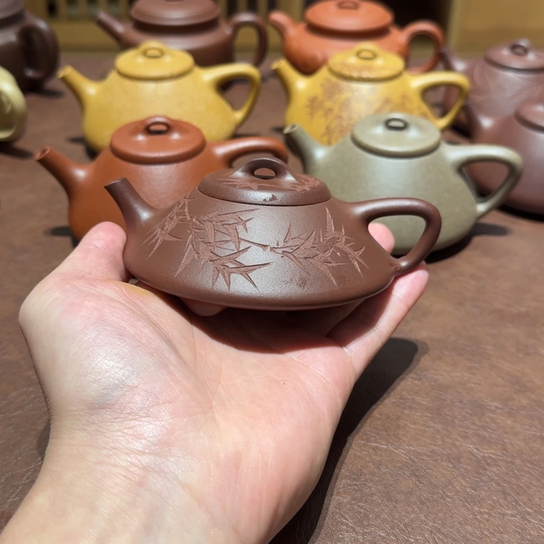 茗***荃茶壶紫砂刻绘合瓢