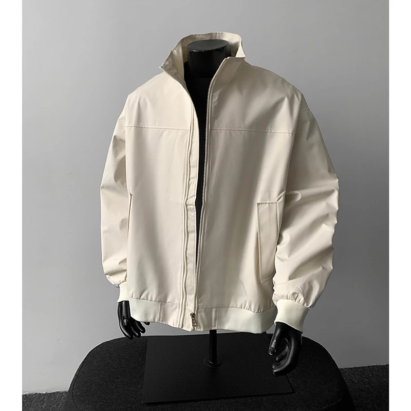 美式短款立领夹克男款秋季新款百搭宽松休闲高级感潮流飞行员外套