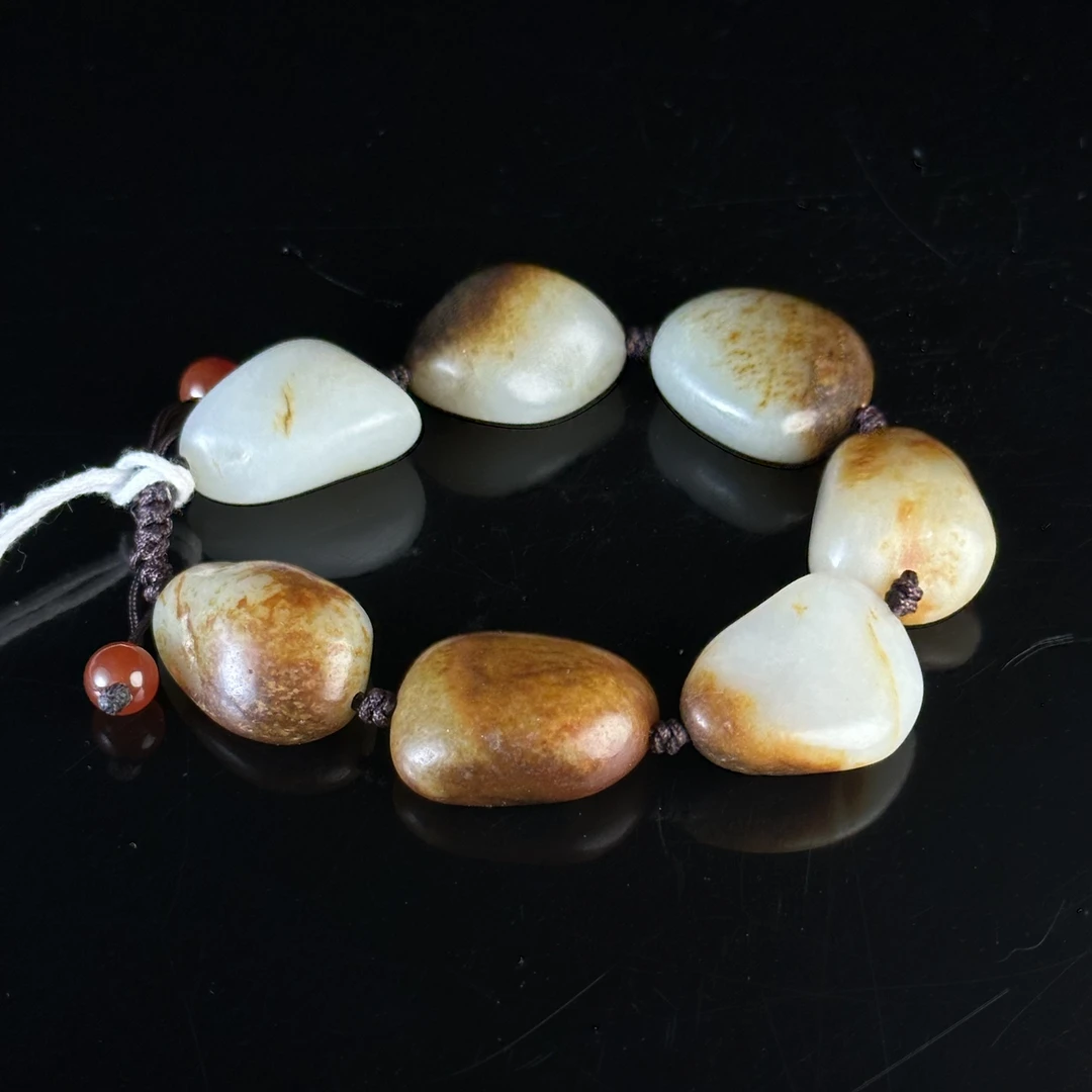 20世纪和田玉原皮随形手串 WZ0116009*【上海兰馨】