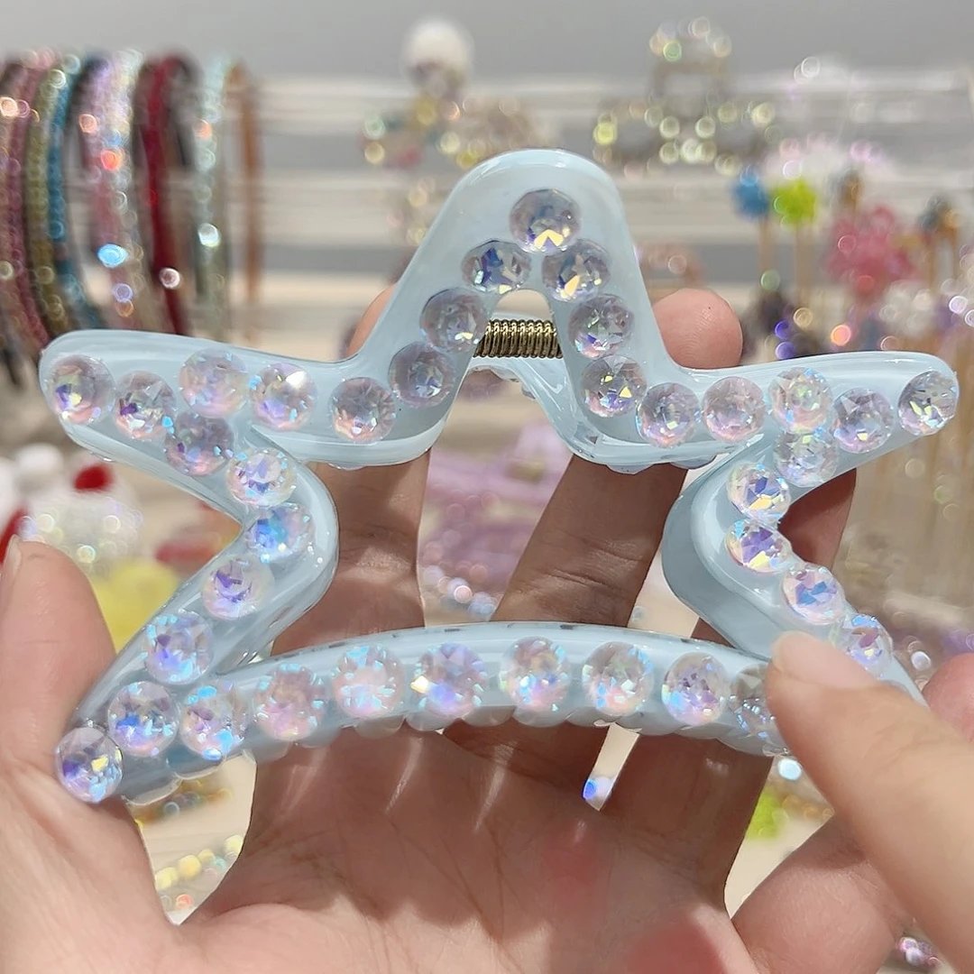 仿水晶非金属蓝色海星抓