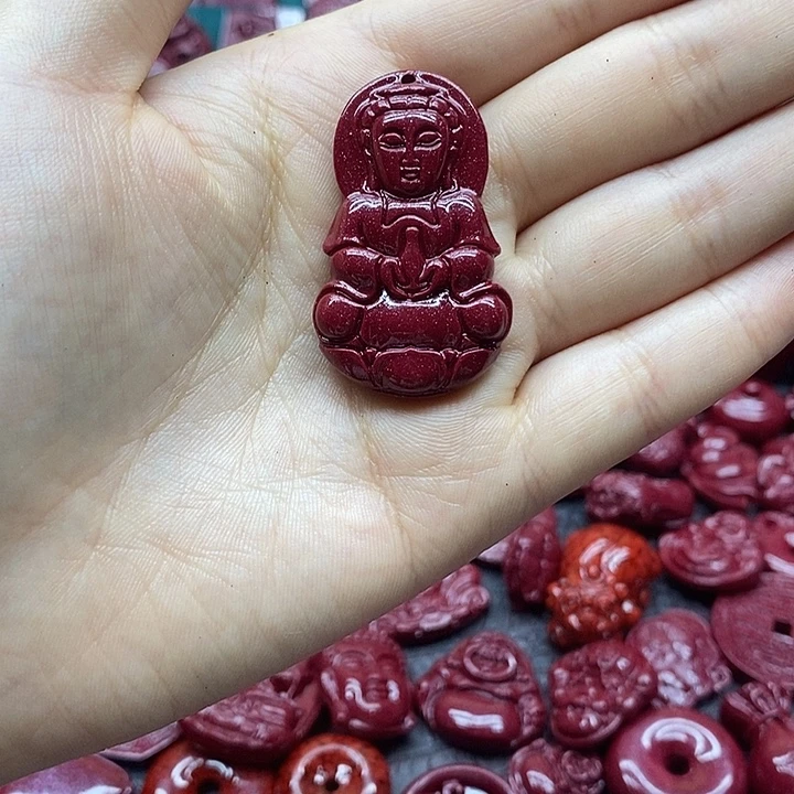 天然辰砂朱砂吊坠