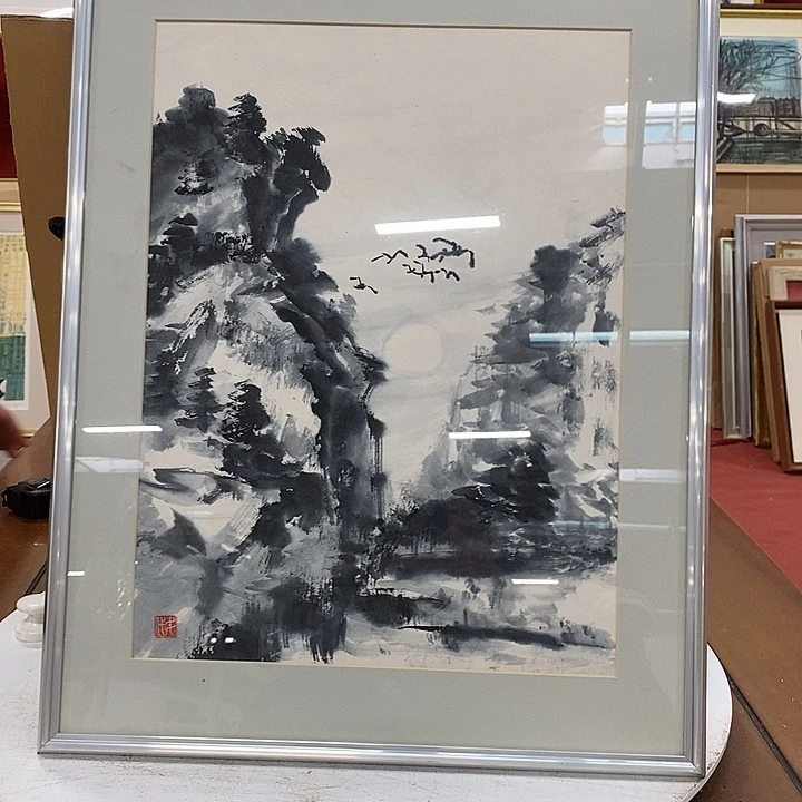 柏***A精品剪纸作品赏月