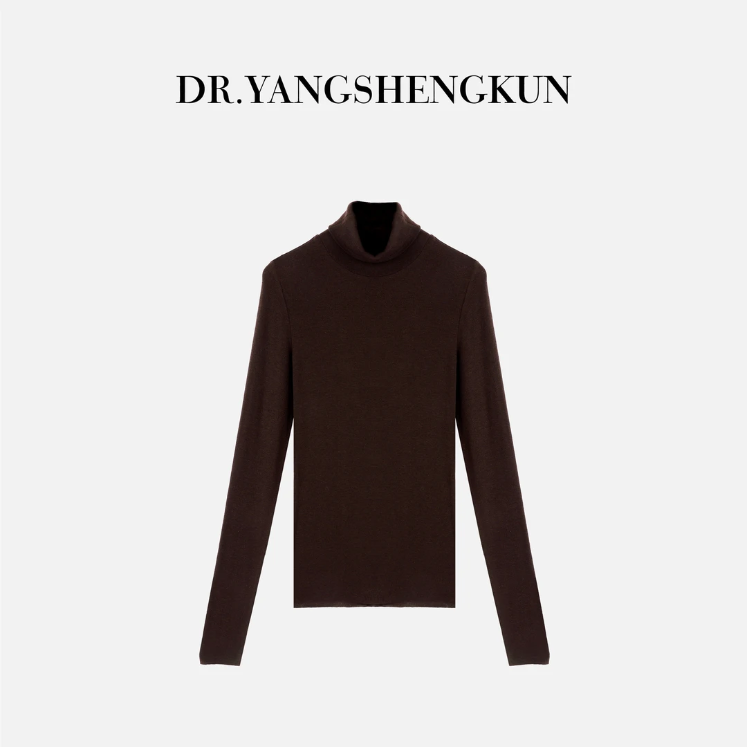 杨圣坤2025冬季韩国婴儿肌'桑蚕丝羊绒混纺高领打底衫ES25101301