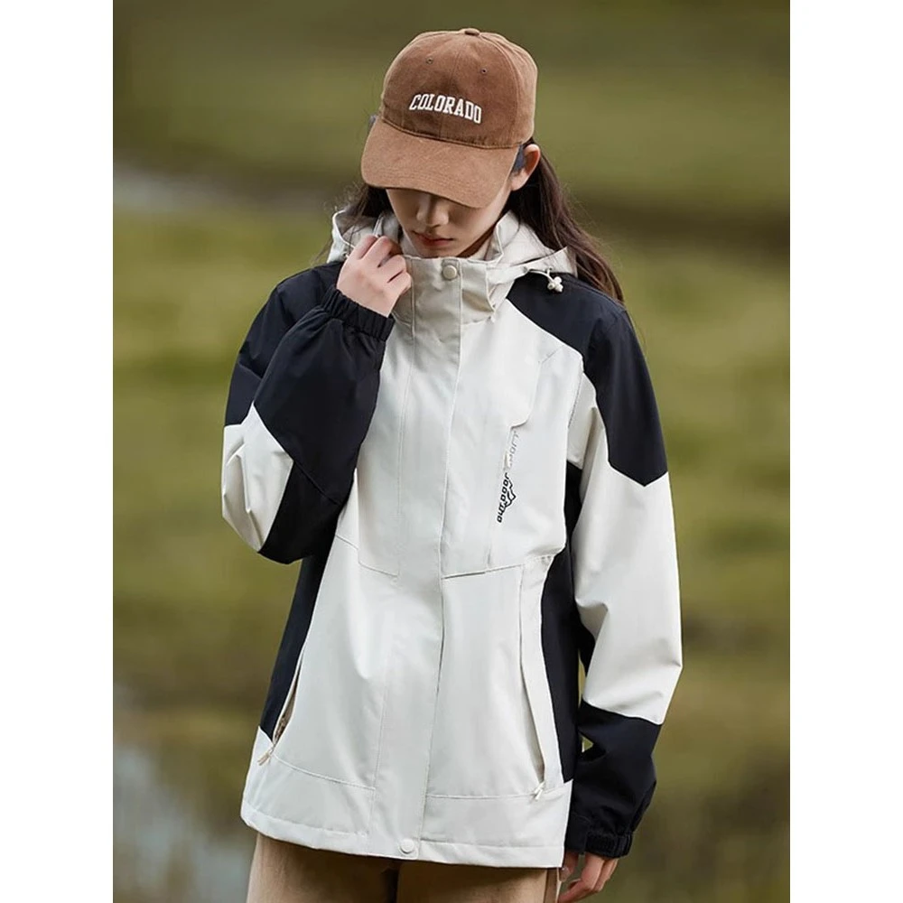 德国冲锋衣男女春秋防水三合一小个子外套潮牌休闲爬山防风登山服