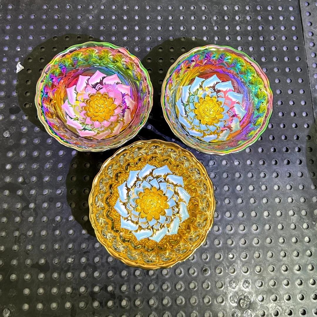 (荷荷美美)步步生莲金莲主人杯喝茶喝水精美主人杯