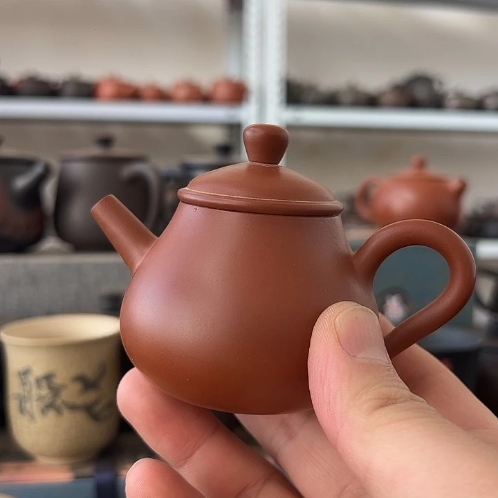 建水紫陶小思亭复烧壶