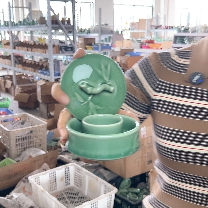 龙泉云间青瓷小米茶器