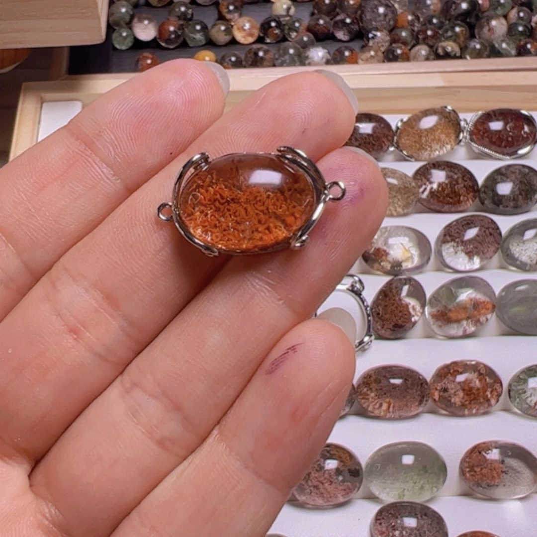 水晶手链银S800镀金镶嵌吴*