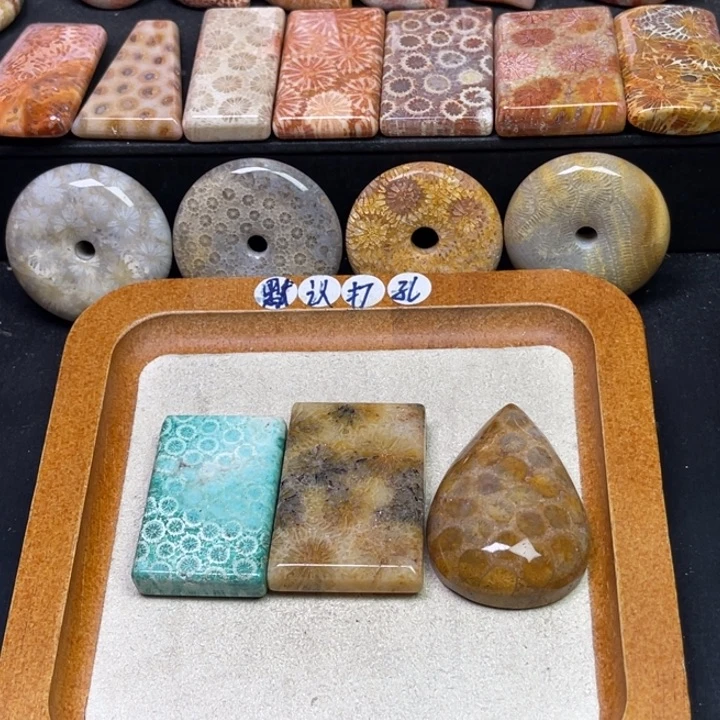 未镶嵌吊坠硅化珊瑚（珊瑚玉）