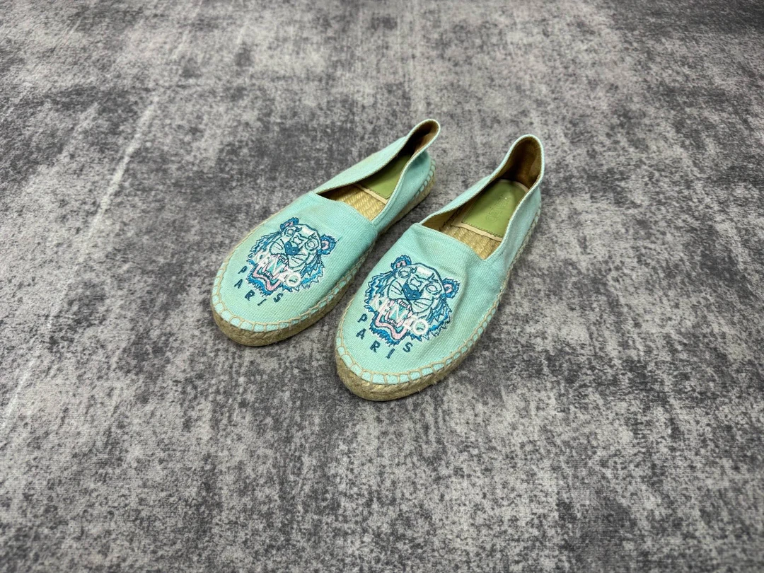 99新 KENZO/肯佐 KENZO高田贤三虎头刺绣渔夫鞋 37码 99新13014