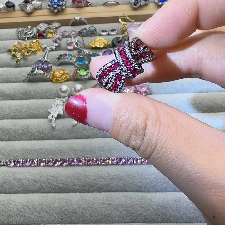 烟晶戒指银S925镶嵌