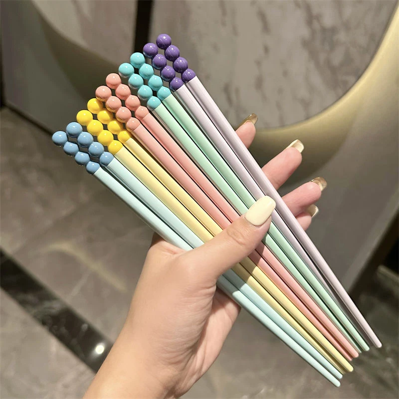 高颜值马卡龙筷子创意可爱家用高颜值抗菌防霉家庭专人专用筷子J