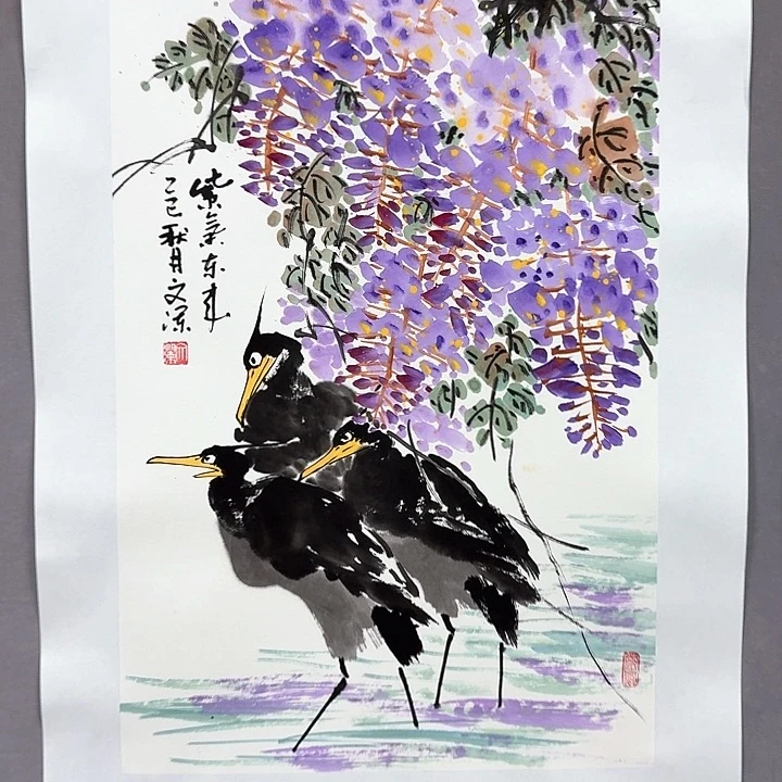 国画亲笔手绘放心去藏