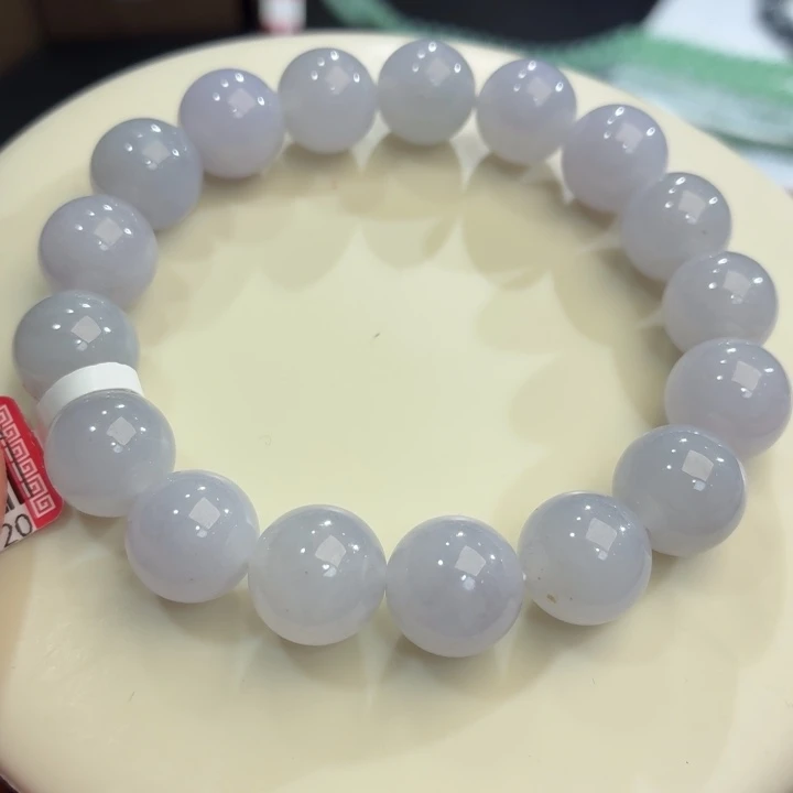 翡翠未镶嵌手链冰胶紫卡12.2