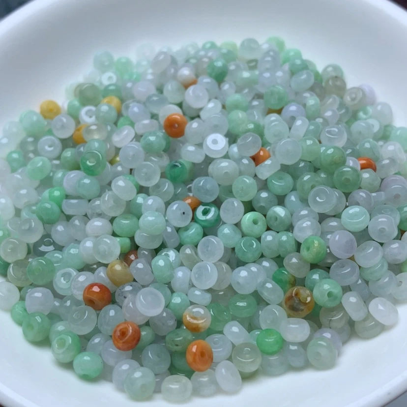 【闪购商品】未镶嵌手链翡翠卡2.8*4.5冰三彩算盘60个