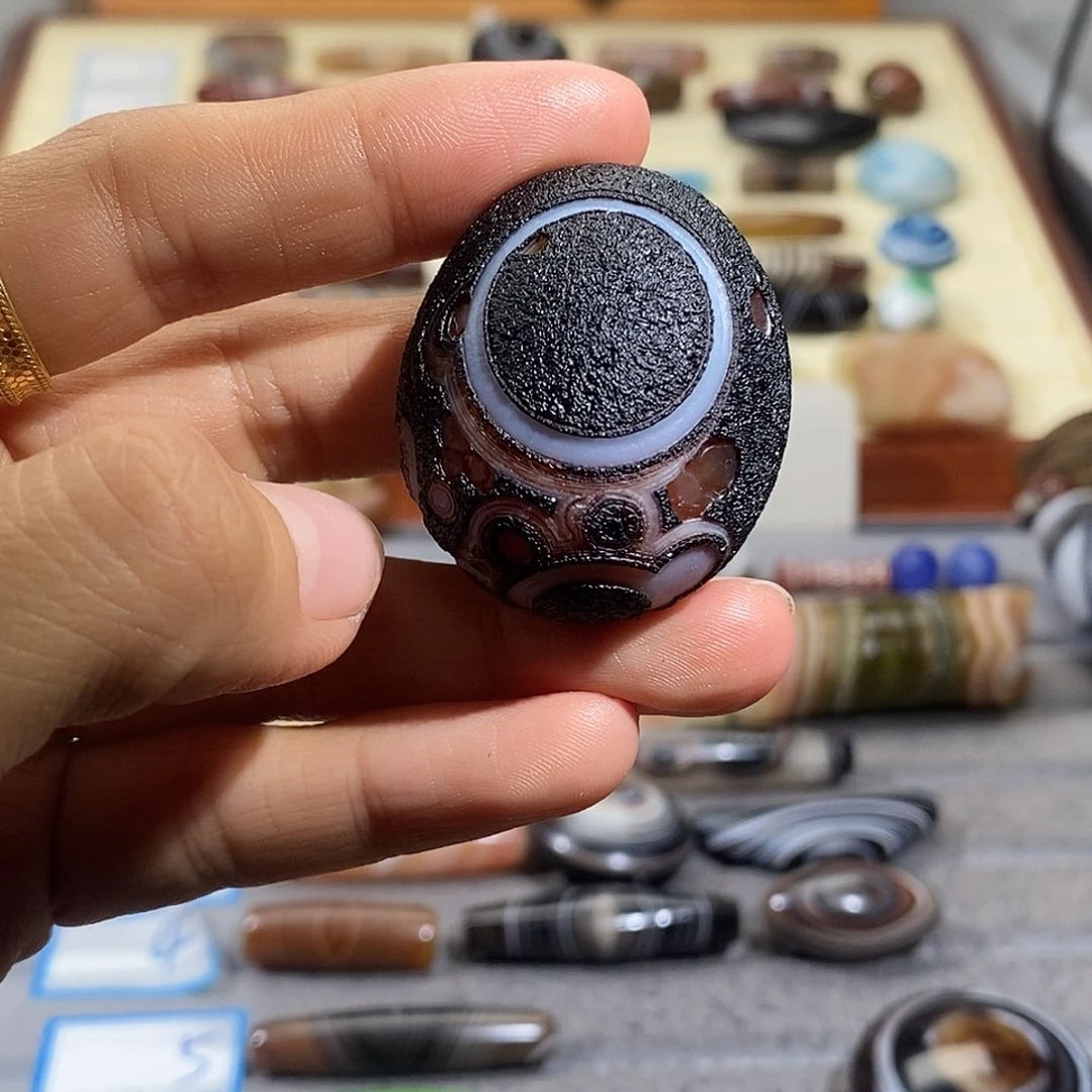 我***花玛瑙/玉髓合金颈饰