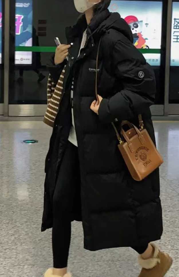 女士百搭休闲长款棉服 801 -J(娇)