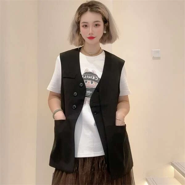 【巴韩】玲姐家8806时尚名媛洋气坎肩韩版宽松显瘦休闲坎肩无袖马甲