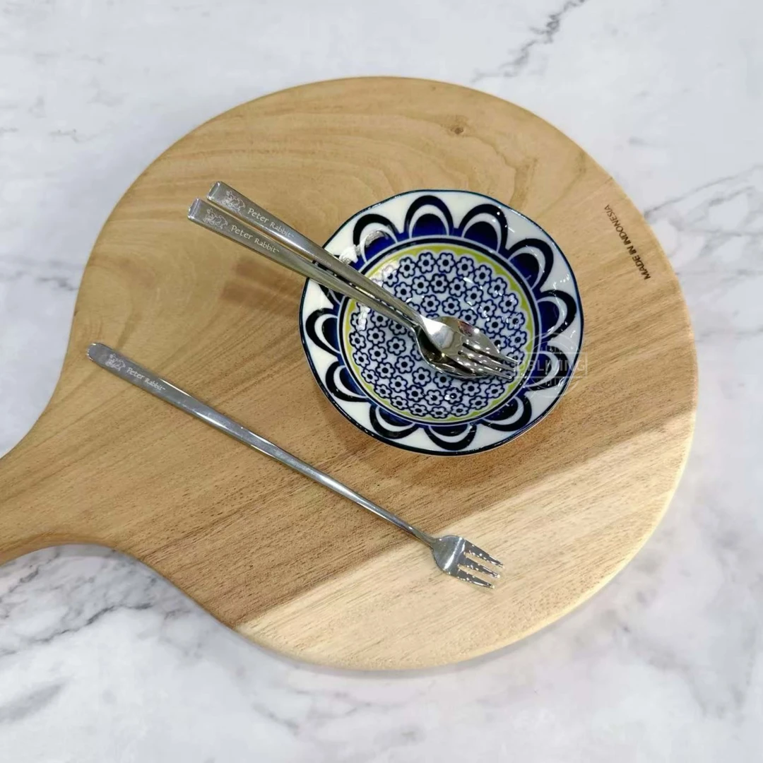 韩国不锈钢彼得兔咖啡勺水果叉家用搅拌勺调味实用