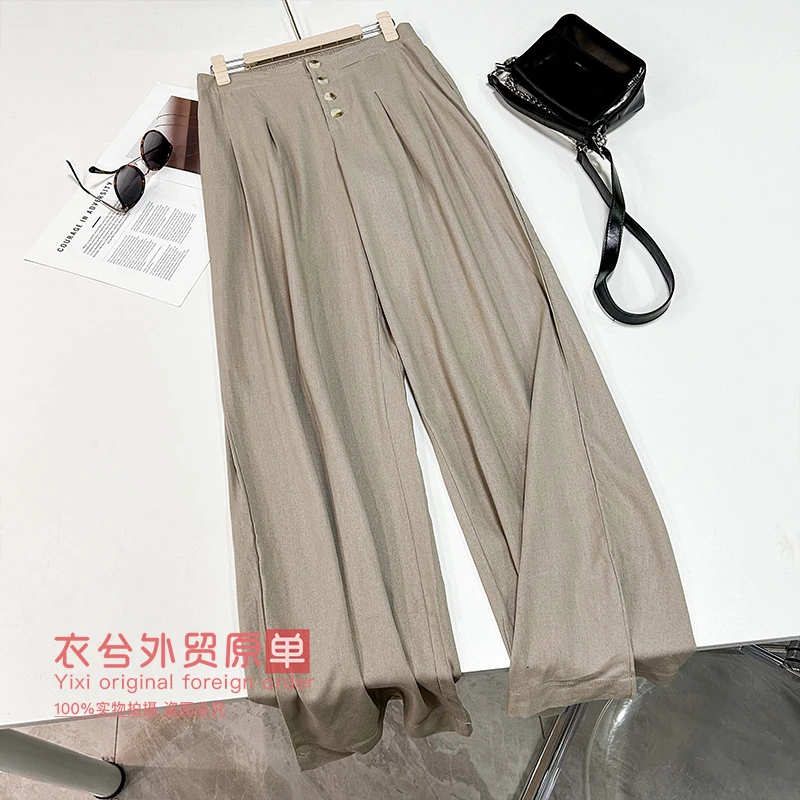 （高腰垂感直筒裤）DP728春季新款时尚高级感舒适宽松休闲裤D