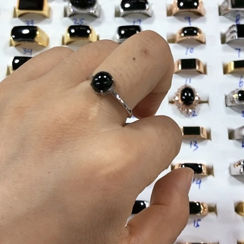 银S925镶嵌戒指翡翠橘****）缅甸天然A货翡翠