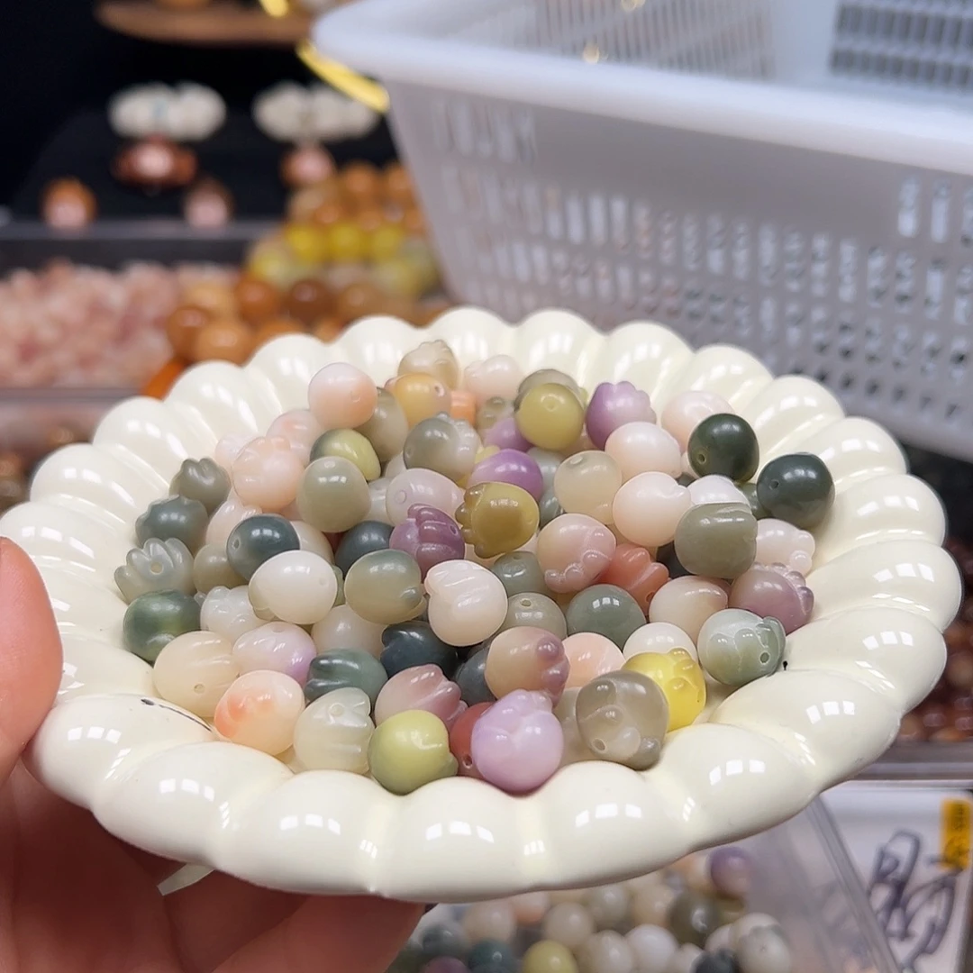 手串菩提根/象牙果卡12多宝猫圆爪40颗