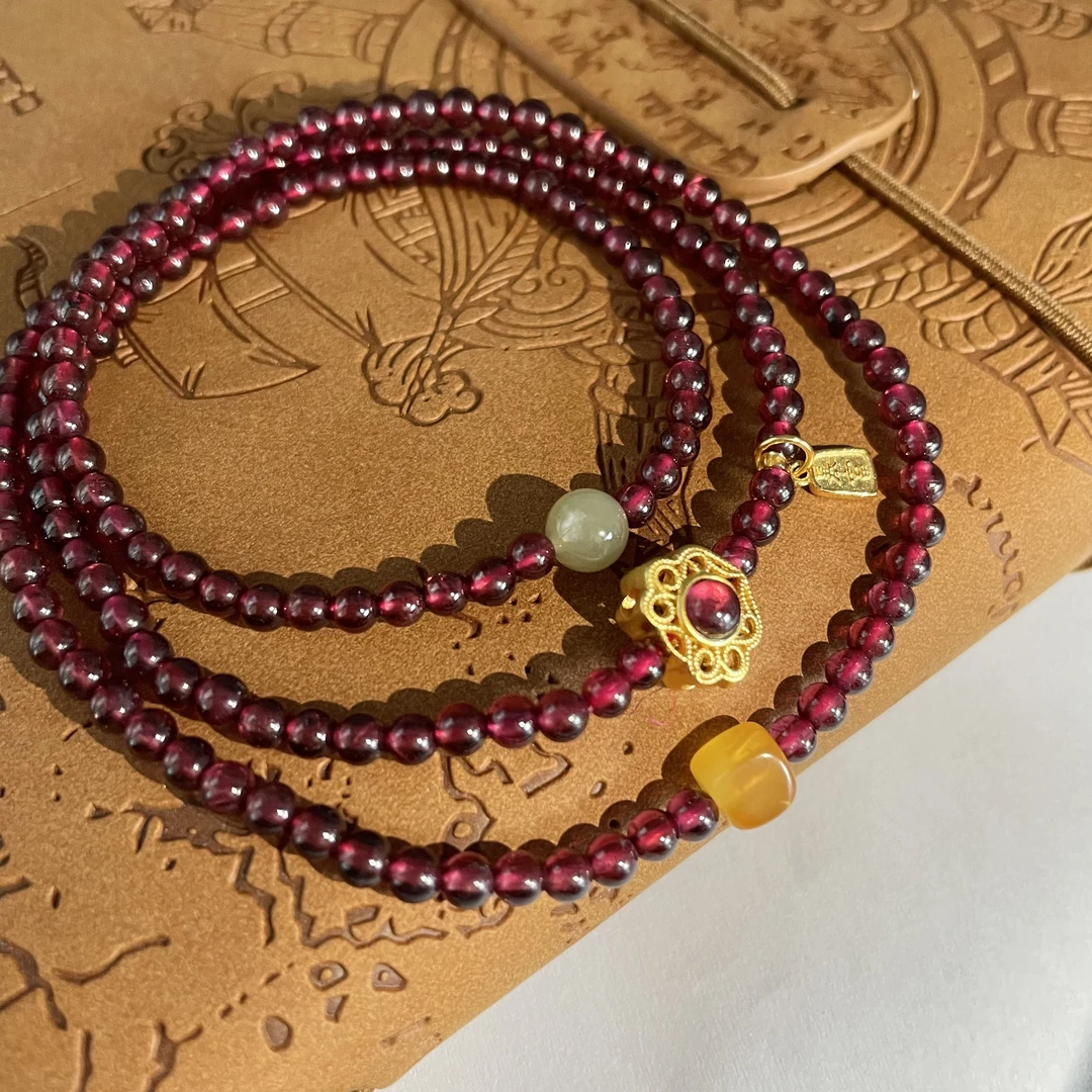 H10玛瑙手链甜美精美时尚气质百搭轻奢小众手串复古优雅