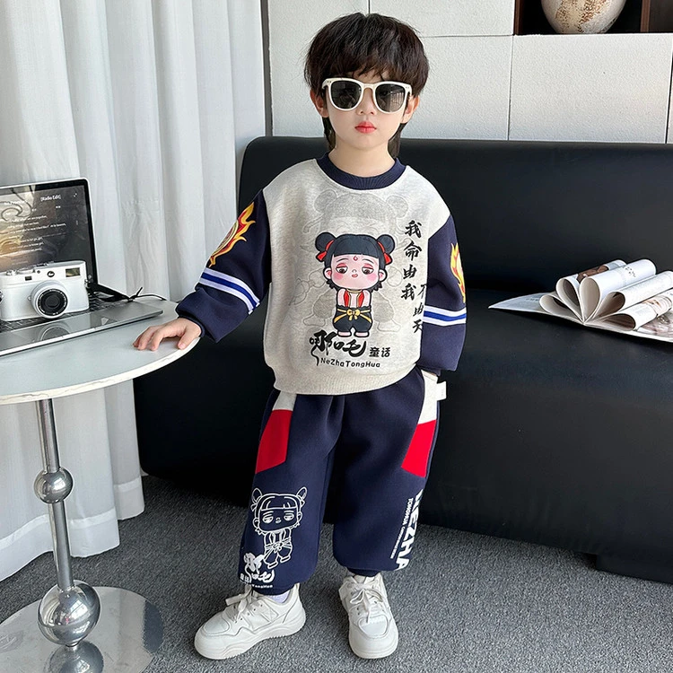 儿童衣服男童套装2025新款网红两件套痞帅春秋男童中小童韩版潮