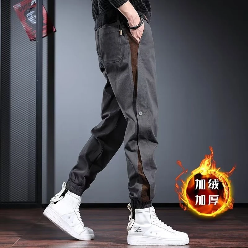 男士牛仔裤2024秋冬季潮牌宽松时尚大码哈伦束脚休闲长裤2025年潮