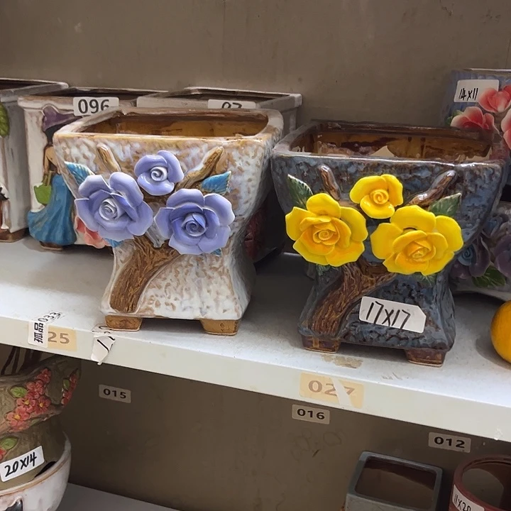 粗陶材质多肉花盆