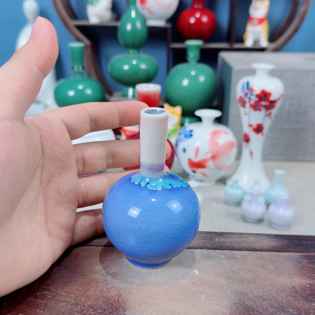 陶瓷手工小花器摆件