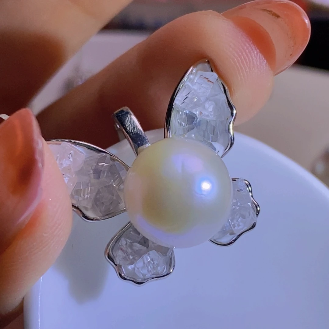 合金淡水珍珠天然淡水珍珠无染色无优化
