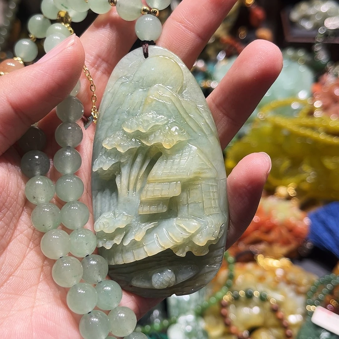 未镶嵌岫玉毛衣链