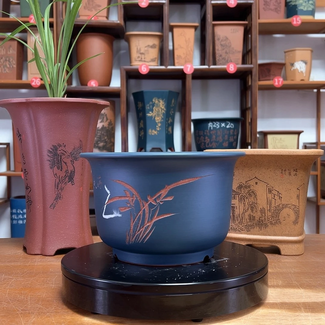 紫砂花盆周之夏精品紫砂花盆