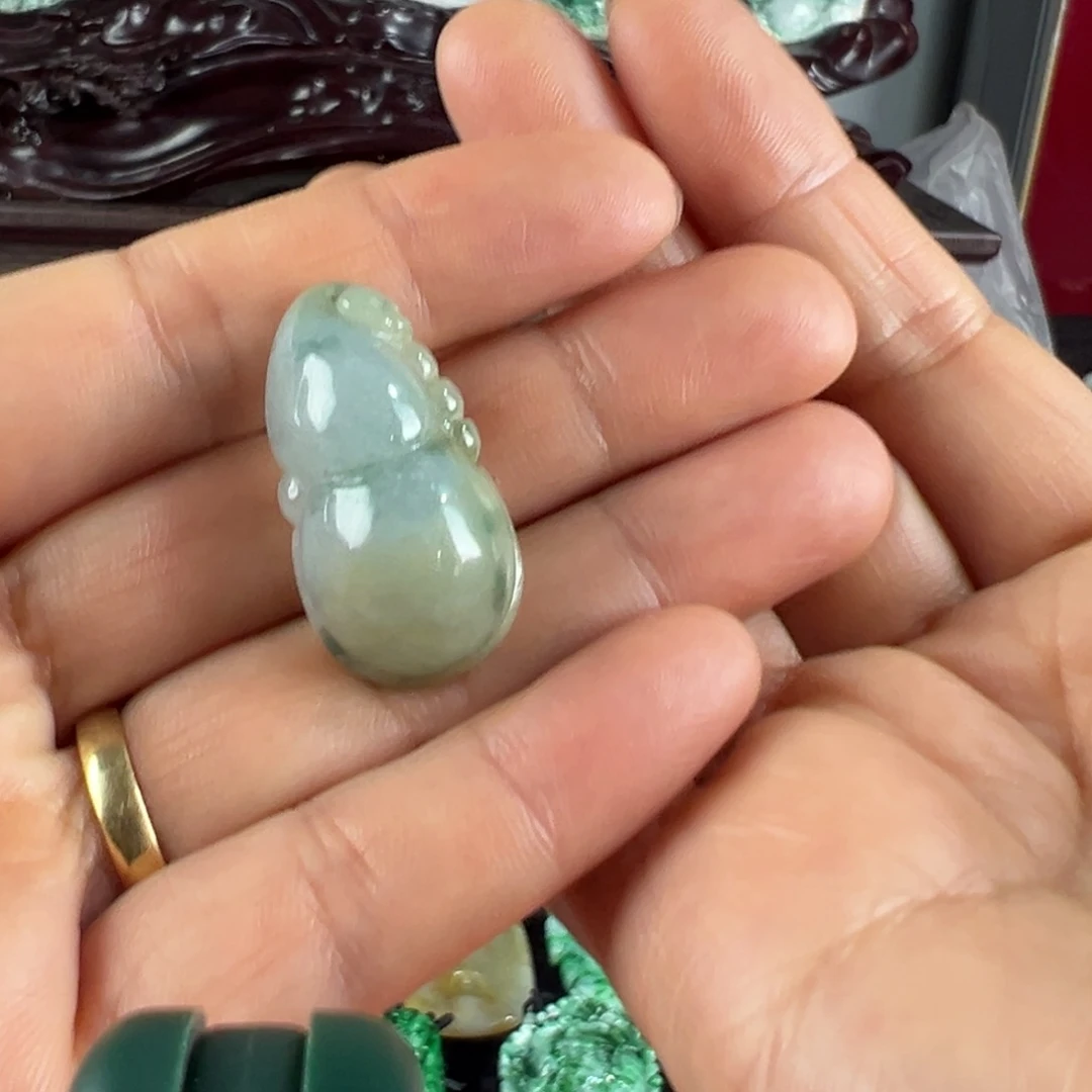 午***风翡翠未镶嵌吊坠(不含链)天然翡翠葫芦