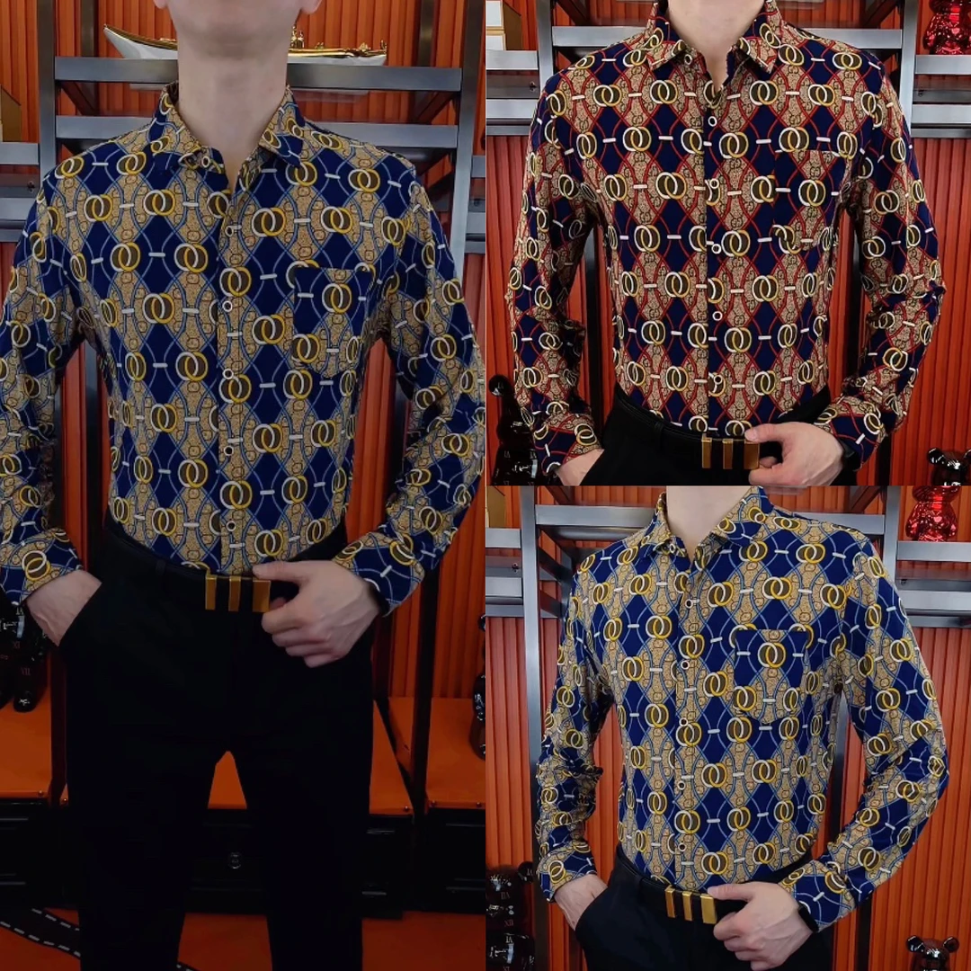 623春季新款男士四面弹力不出褶皱休闲衬衫