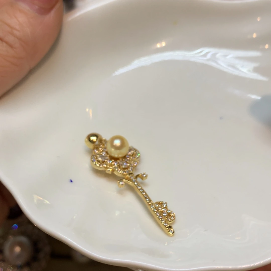 海水珍珠颈饰银S925镶嵌