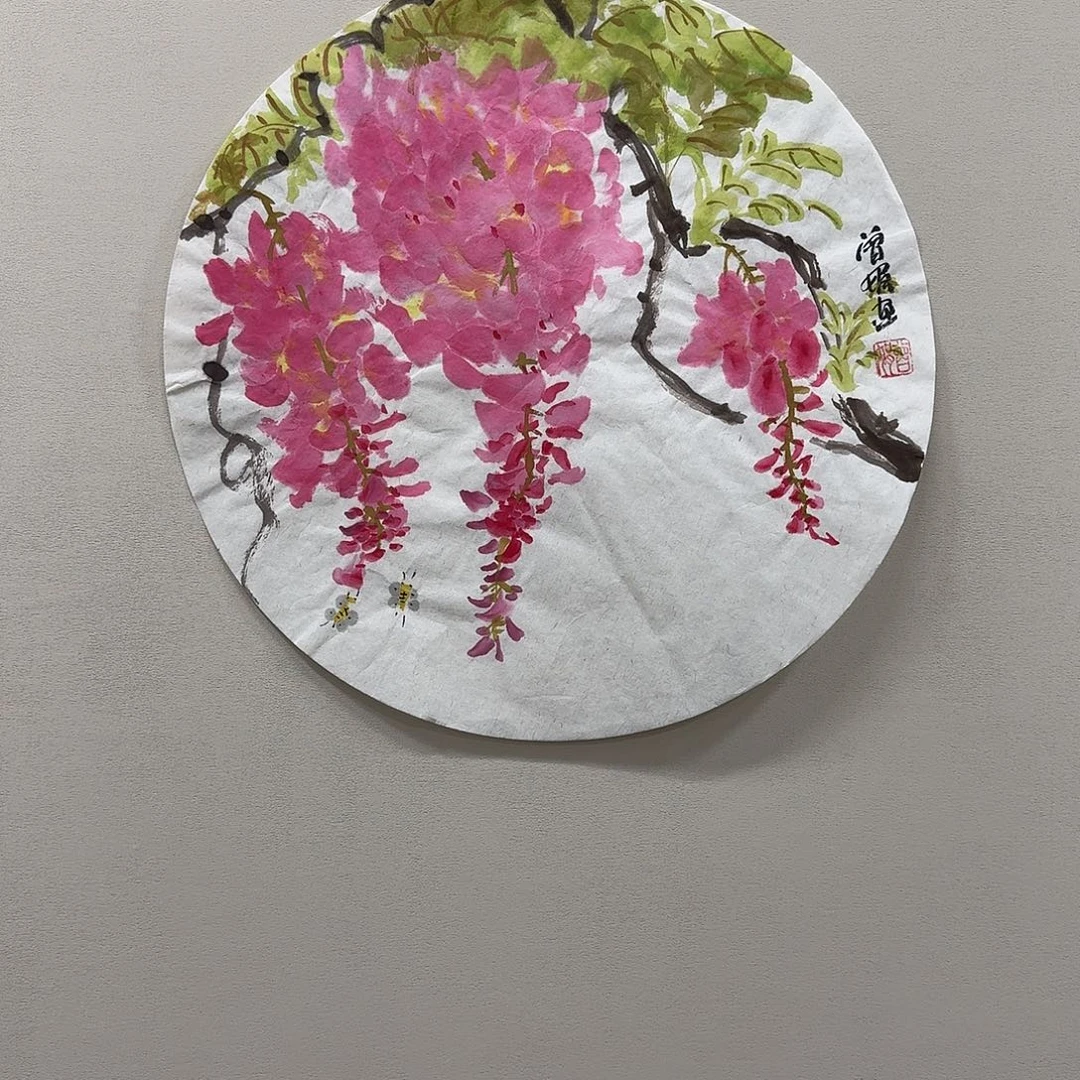 国画精品纯手绘直径41