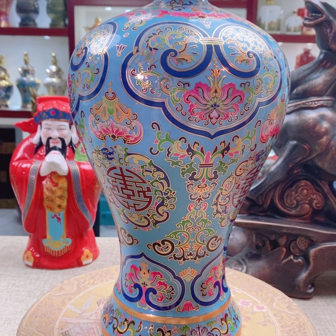 摆件景德镇垚晶陶瓷5景泰蓝