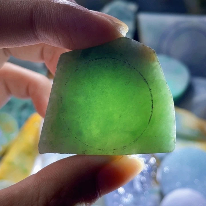 颈饰未镶嵌翡翠天然缅甸翡翠平安扣料子